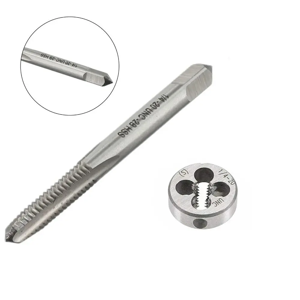 Portable 1/4"-20BSW Tap and Die Set High Quality R1/4 Right Hand Thread Die HSS Metric Screw Thread Tap Plug Tap