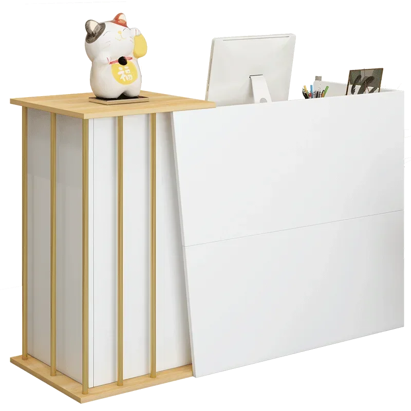 خزانة عرض مكتب الاستقبال، طاولة بار عالية، مكتب استقبال صالون التجميل