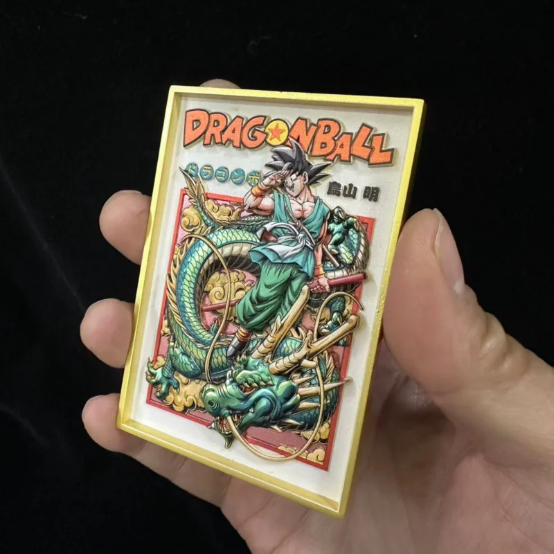 

Металлическая карта с 3D-рельефом Dragon Ball Son Goku Shenron, коллекционная карта по аниме и играм, подарок, игрушка, 59*86 мм