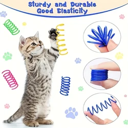 4/20Piece Interactive Cat Spring Toys Vibrant Multicolor Coil Set for Kittens to Play with  Encourages Hunting, Snapping and