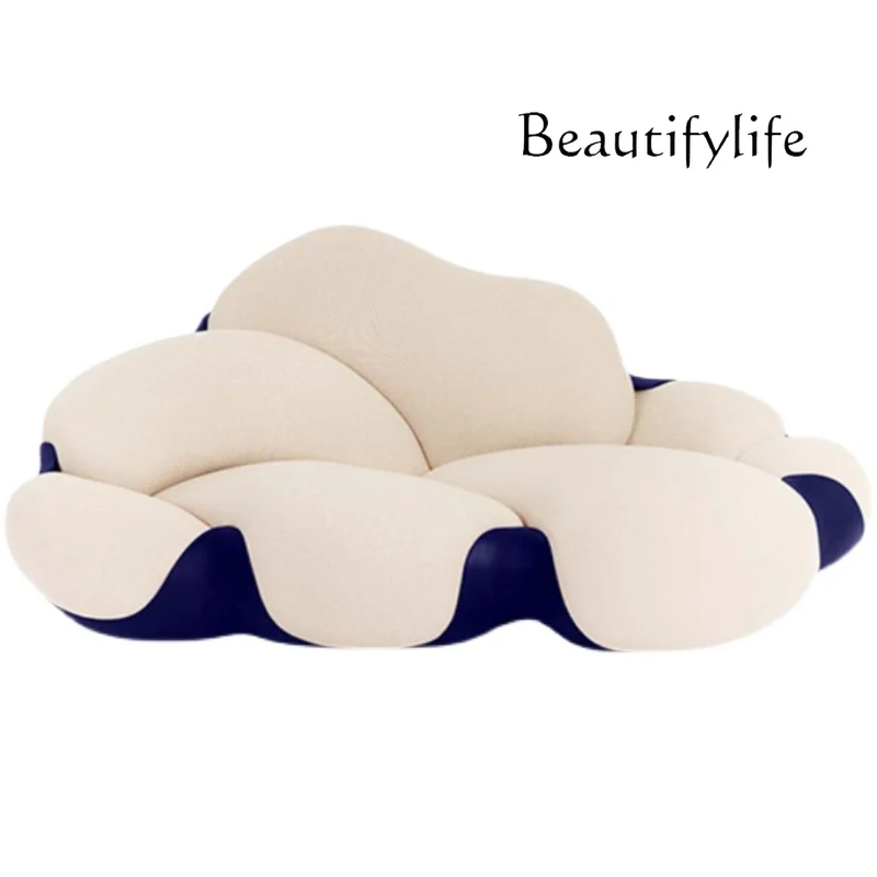 Creative Modern Fiberglass Cloud Shape Light Luxury Curved Sofa Lazy Shaped Art Personality