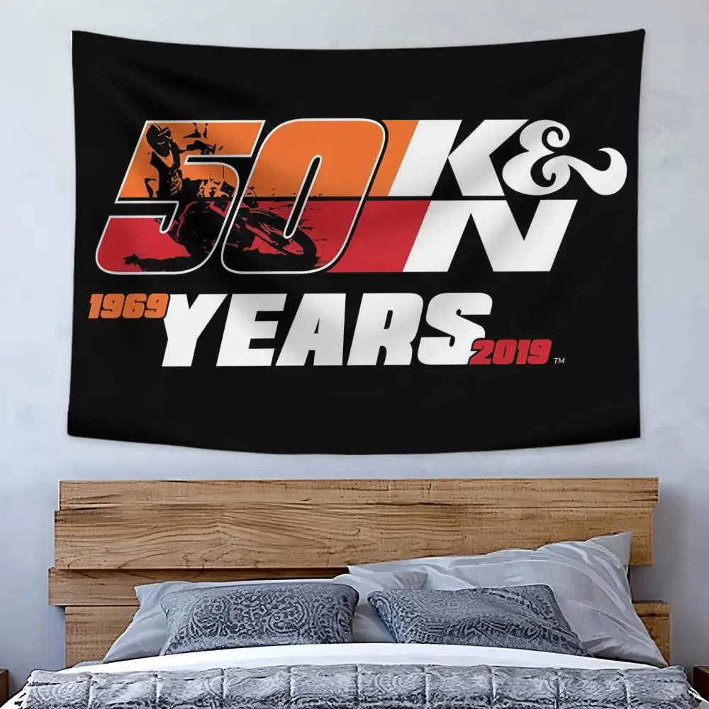 Fashion K-K&N Engineering Tapestry Art Decor Banner Microfiber Backdrop for Bedroom Living Room Bar Garden Party