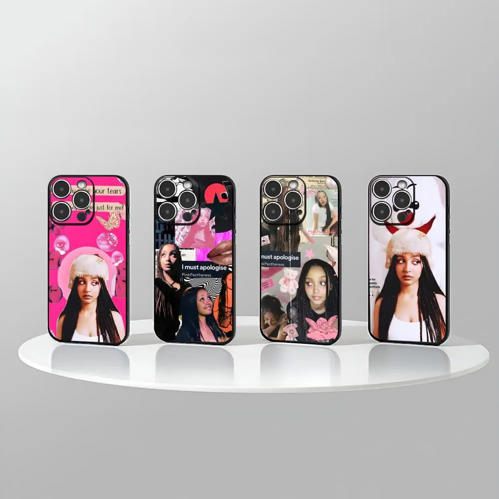 Fashion Singer Pinkpantheress Phone Case New For IPhone 16 15 14 12 13 11 Pro Max Mini X XR XS Plus Black Silicone Transparent C