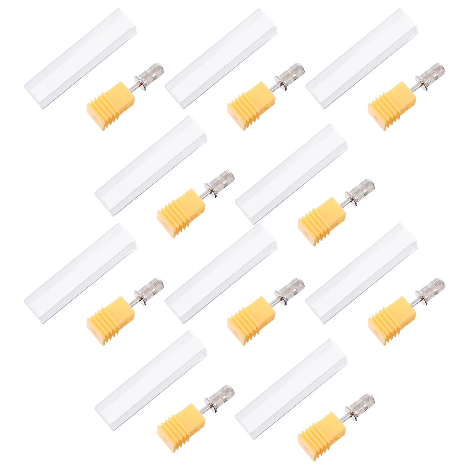 10 pezzi punte da trapano per unghie per levigatrice elettrica per unghie set di punte per lime per manicure in acciaio al tungsteno di sicurezza strumento per rimozione smalto per pedicure