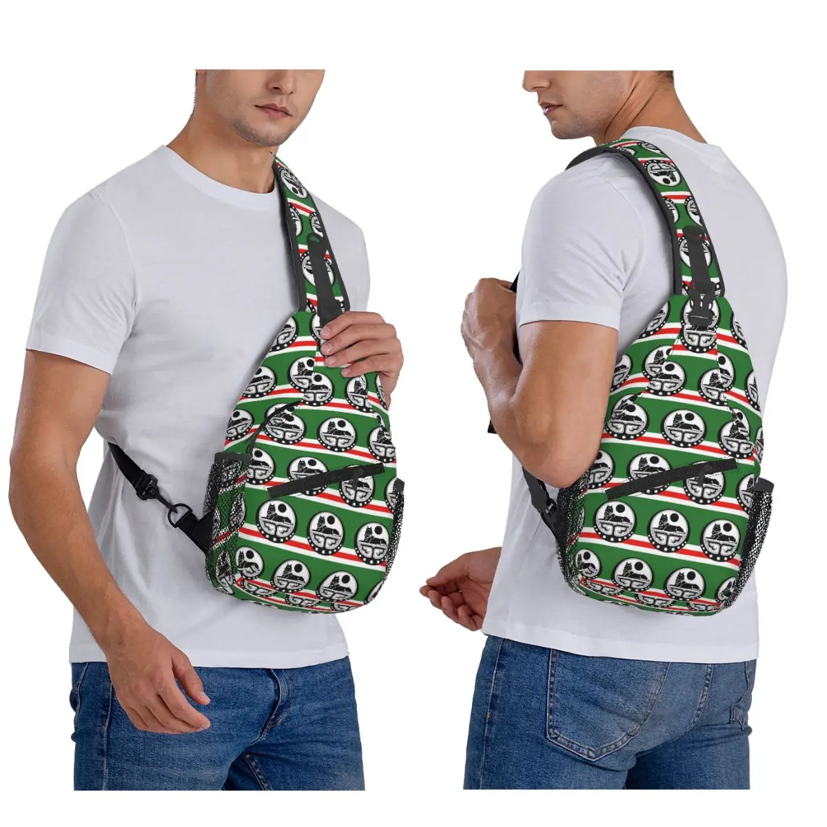 

Chechen Borz Chest Bag Men Sling Crossbody Backpack Chest Bag Travel Hiking Daypack Shoulder Bag