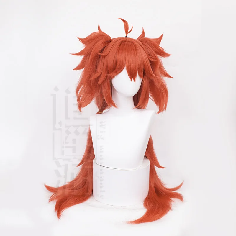 Zenless Zone Zero Koleda Cosplay Wig Simulation Scalp Top Tiger Clip Twin Tails Belobog Heavy Industry Halloween Gift