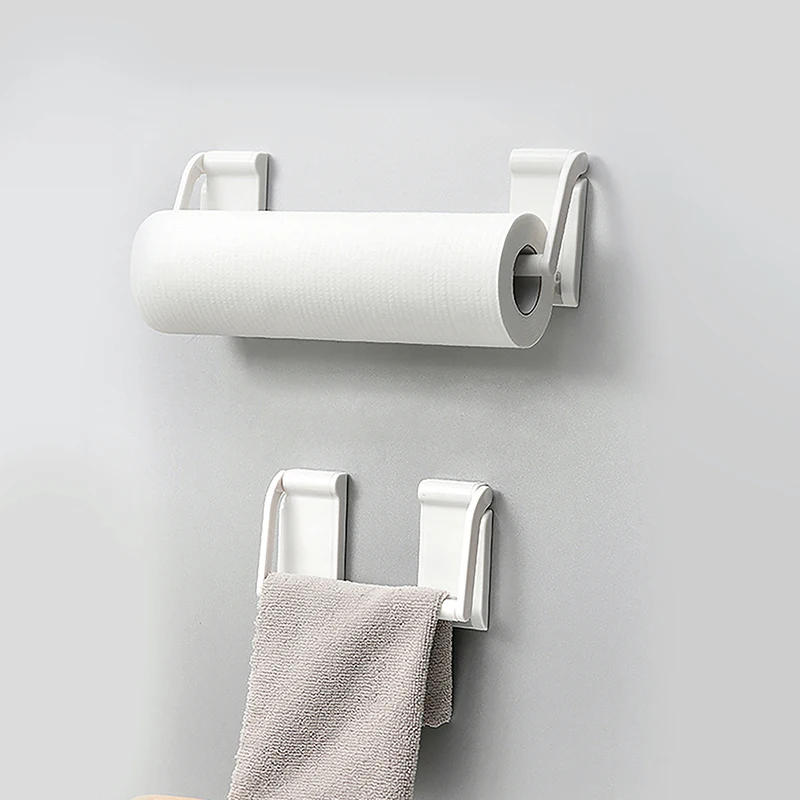 Simple Toilet Paper Holder, Kitchen Refrigerator Magnet , Wall-Mounted Magnetic Storage Rack Cling Film Hanger