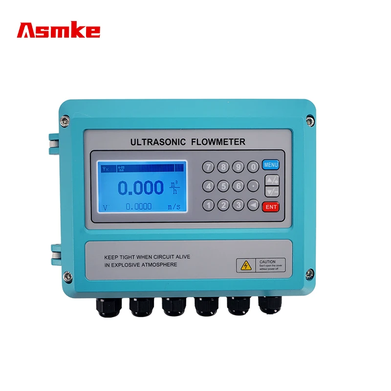 

Asmke High-end Wall-mounted Ultrasonic Flow Meter Water Flow Measurement Clamp on No Cutting Pipe Easy Installation