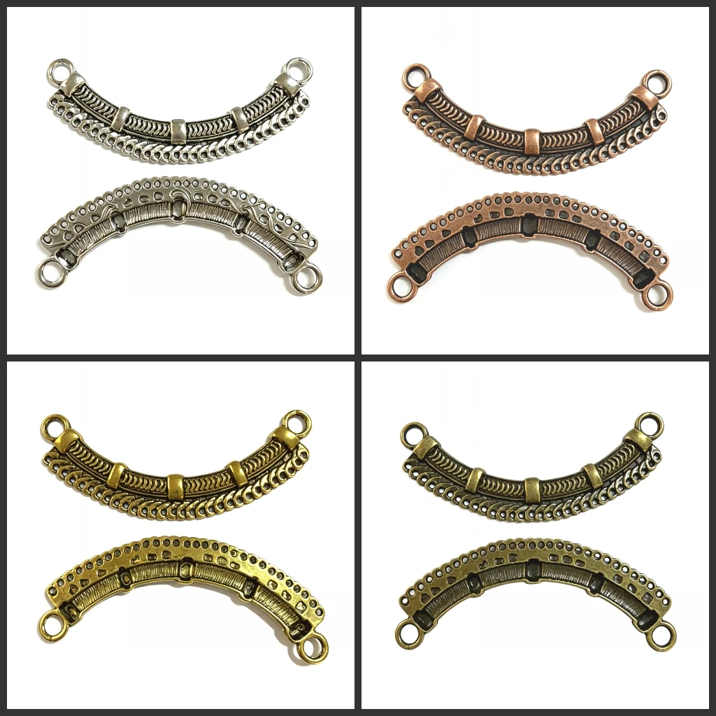 

4pcs 69mm Dark Gold-tone Technics Connector Charms H1385 Jewelry Making Supplies