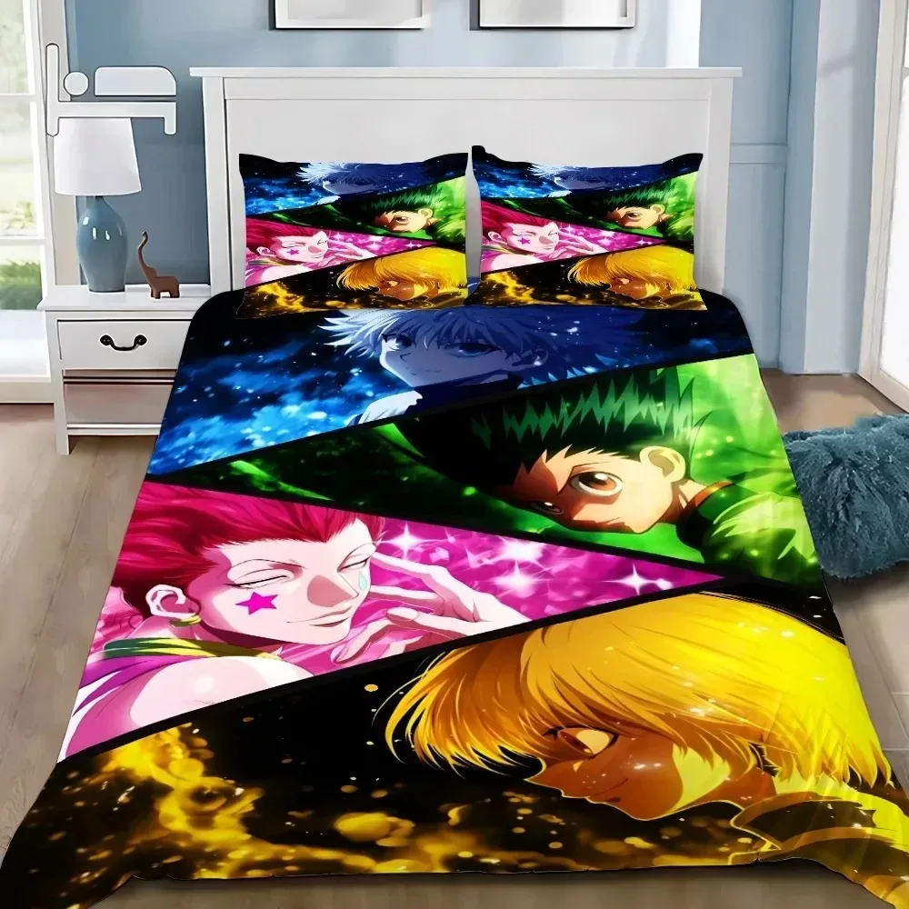

3D Print Anime Hunter x Hunter Bedding Set,Girls Adult Single Twin Queen Size, Duvet Cover Pillowcase Bedding