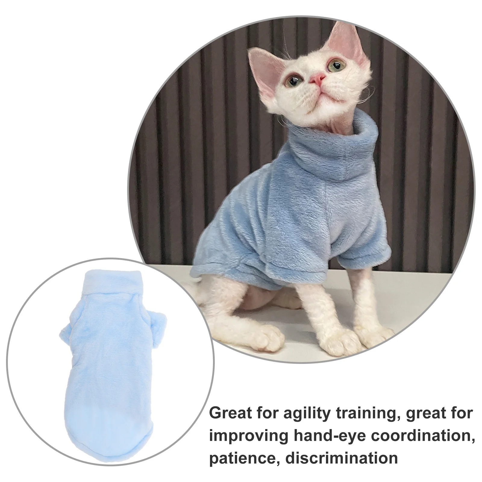 

Warm Clothes for Pets Small Dog Sweater Coats Winter Dress Dog's Cat and Clothing Outfit Coral Fleece Knitwear