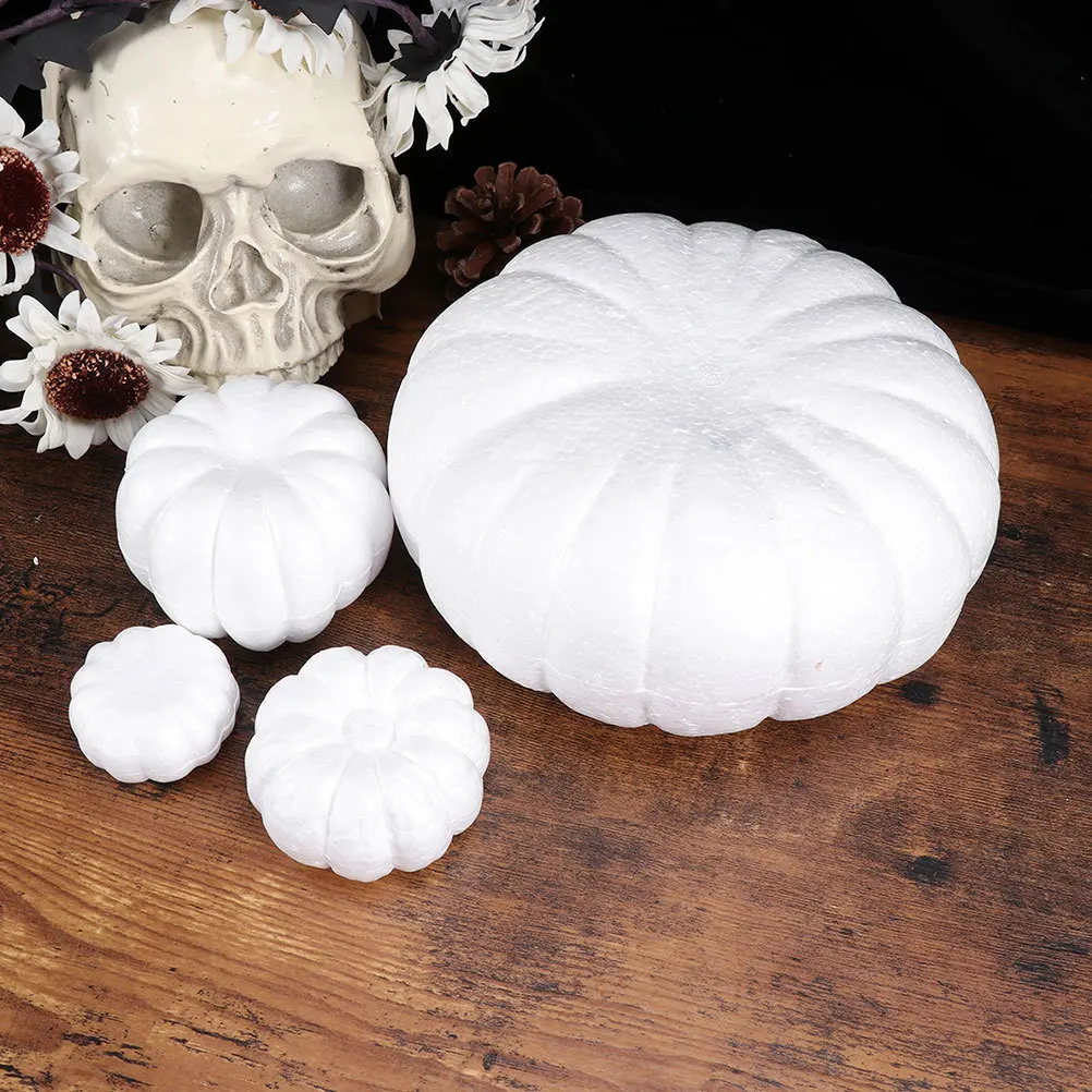 

6 шт. белые искусственные тыквы, реалистичная имитация, идеально подходят для Хэллоуина, осени, Дня Благодарения, украшения своими руками