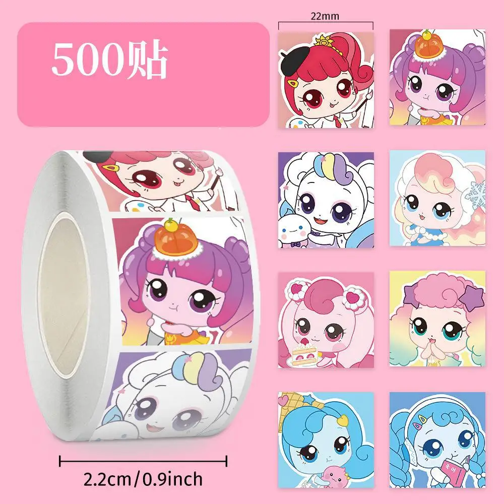 500pcs Cute Catch Teenieping Diy Stickers Anime Seal Label Decorative Cartoon Kids Party Candy Rolls Stickers Toys