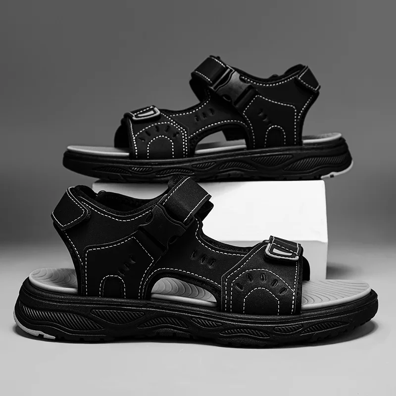Men's summer sandals2026New model of the year: non-slip, wear-resistant, soft-soled Velcro slippers, thick-soled wading beach sh