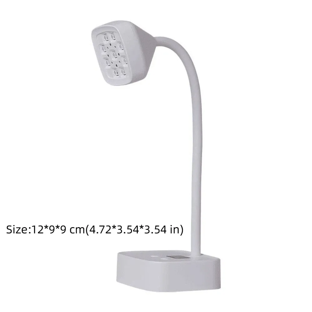 Mini lámpara de uñas inalámbrica 360 °   Lámpara de pulido de uñas de gel recargable y flexible, secador de uñas UV LED con control táctil y detección automática