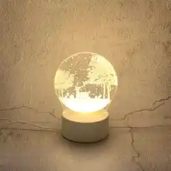 3D Plug-in Quarto Nightlight, luz noturna simples, nível de aparência alta, presente de Natal, novo