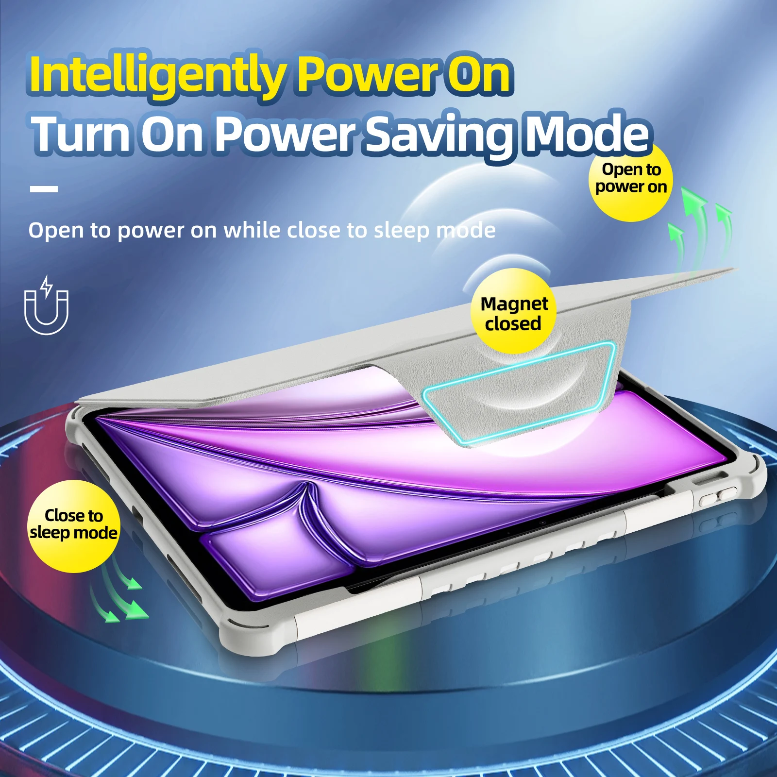 Rotatable Stand Case For iPad Air 13 2026 M4 2025 M3 2024 M2 4 5 Pro 13 2025 M5 2024 M4 12.9 2018-2022 3rd 4th 5th 6th Gen Cover