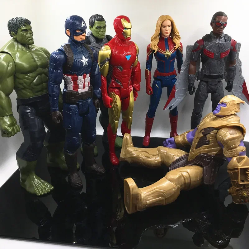 In Stock Anime 12 Inch Joint Movable Hulk Captain America Doll Figurine Desktop Ornament For Boys' Surprise Birthday Gift - view 4