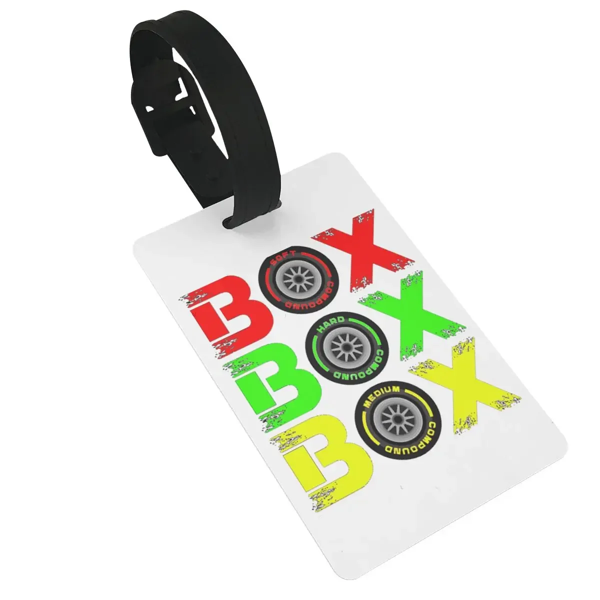 

Box Box Box F1 Luggage Tags Suitcase Accessories Travel PVC Cute Baggage Boarding Tag Portable Label Holder ID Name Address