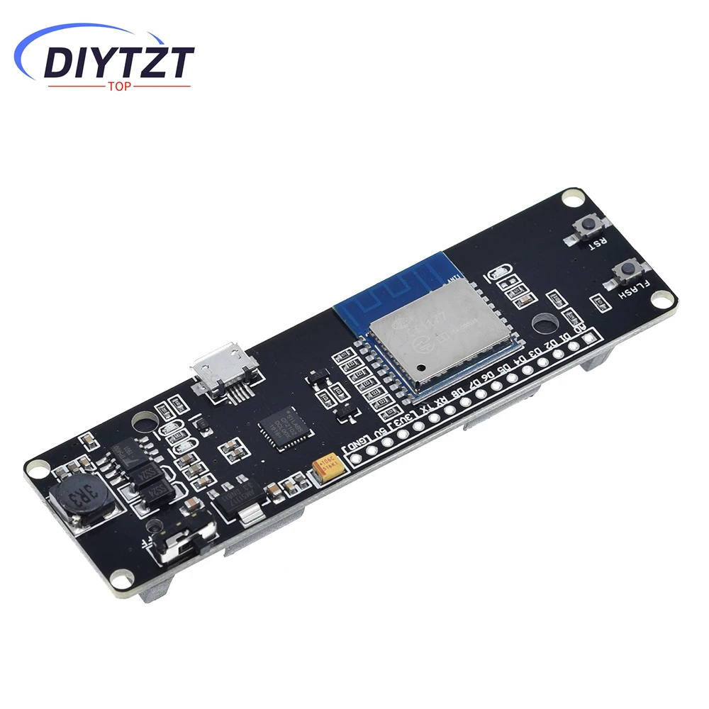 Módulo WiFi TZT WeMos D1 ESP-Wroom-02 ESP8266 Nodemcu con carga de batería 18650