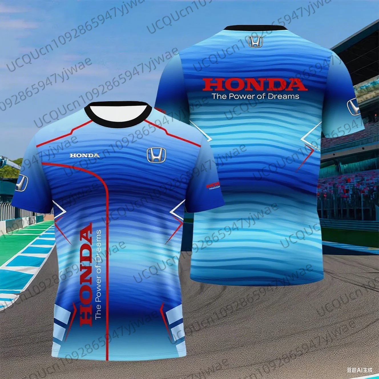 Honda Quick Dry And Breathable Racing Men Summer Motorcycle Biker Jersey Sportswear Short Sleeve Lightweight Outdoor T-shirt image 2