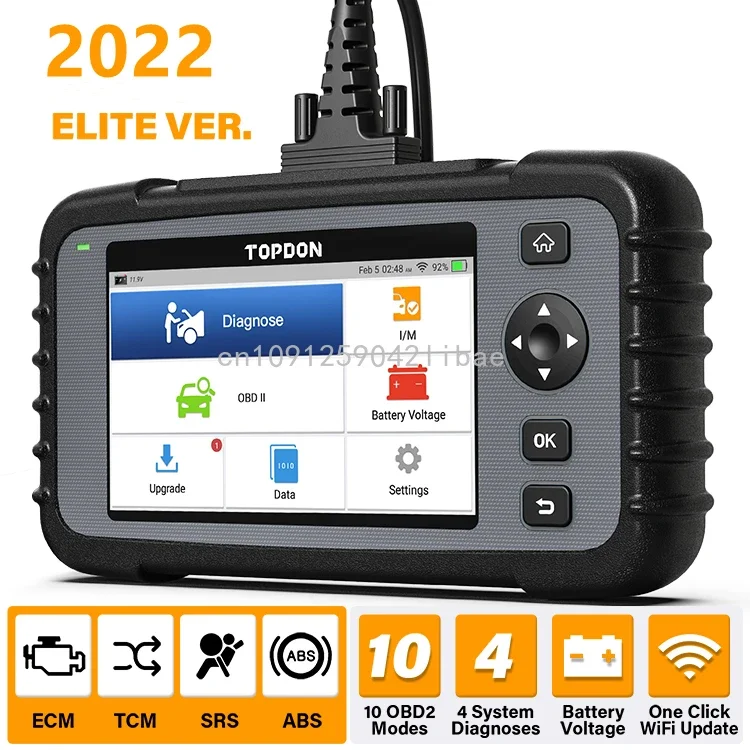 TOPDON Ad500 OBD2 Vollsystem-Diagnose-Autologic-Scanner, automatisches Diagnose-Professionelles Werkzeug für alle Autos