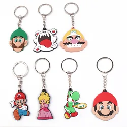 Super Mario Bros Keychain High Quality PVC Cartoon Anime Bag Pendant Decoration Doll Keychain Kids Women Men Birthday X-mas Gift