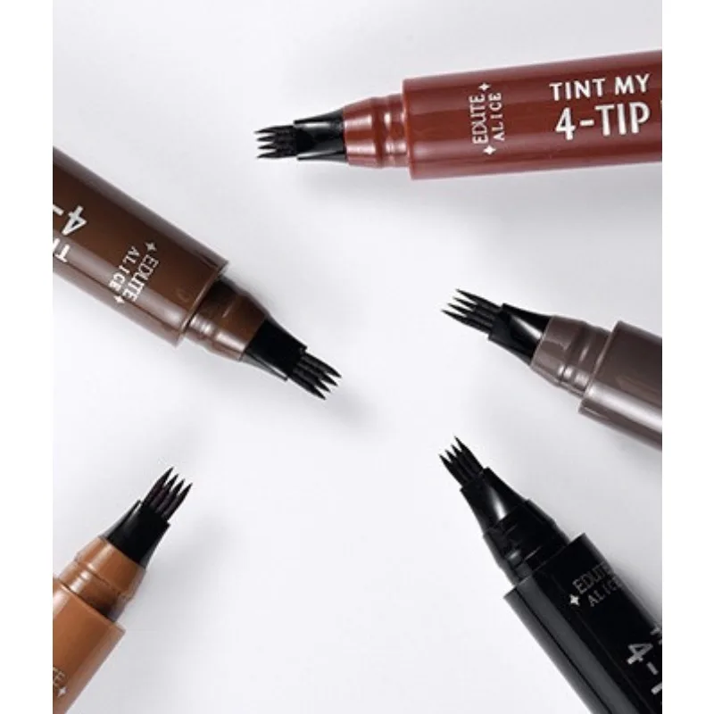 5 Color Optional Four-way Liquid Eyebrow Pencil Waterproof and Sweat Resistant Naturally Long-lasting and Non Smudging Makeup