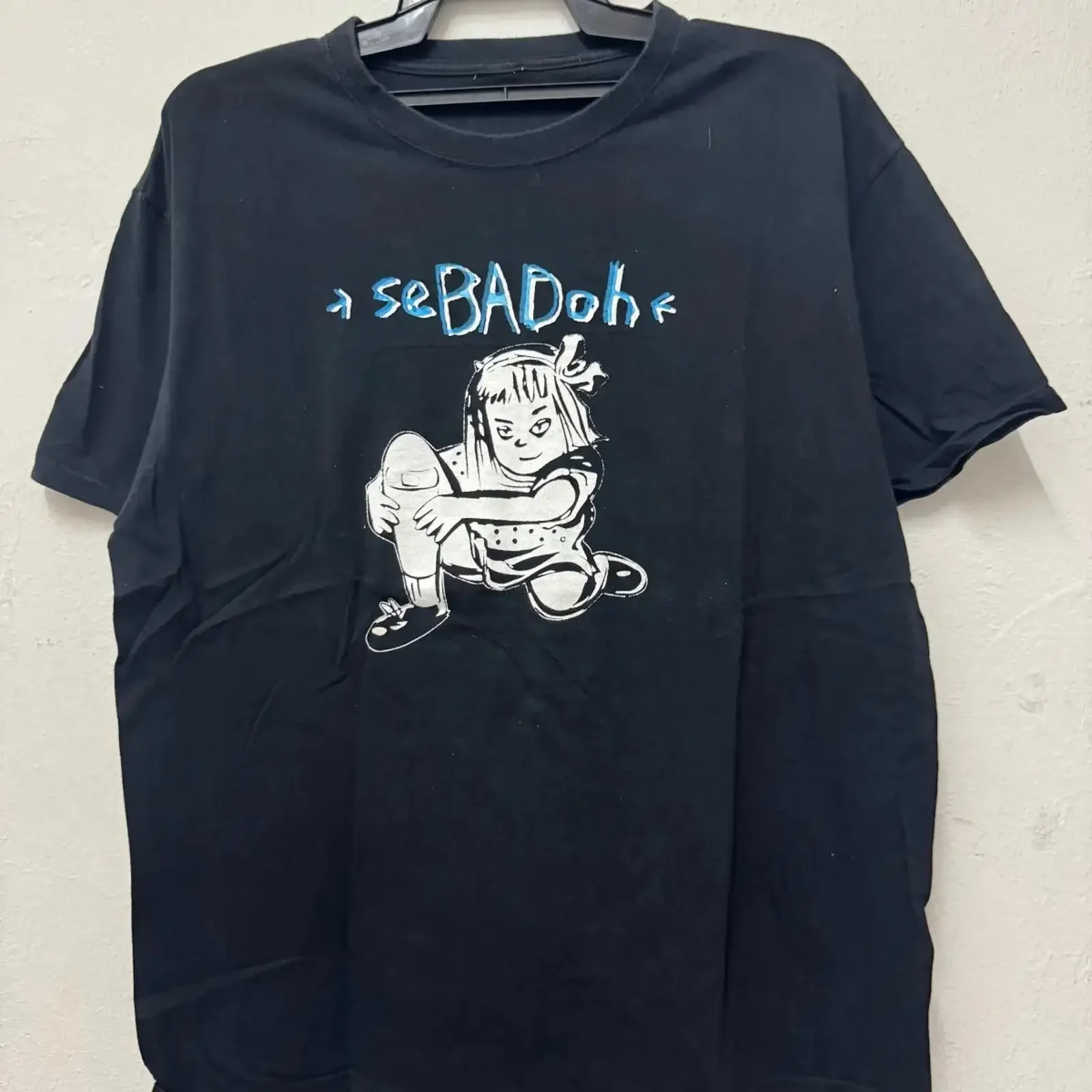 CALDO Camiseta Sebadoh Band negra de algodón, todas las tallas S-5XL MI932, estilo vintage lavado con gráfico de moda, top para uso diario