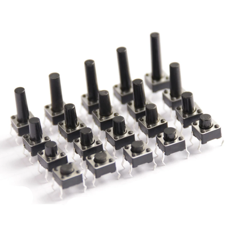 1000PCS Tact Switch 6*6*4.3/5/6/7/8/9/10/11/12/13MM Pin 4 Foot