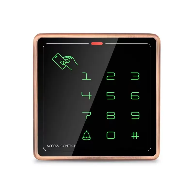 Metal standalone access control system Touch screen IP67 waterproof 125K/ID can as Wg26 reader output 2pcs mother card 10pcs tag