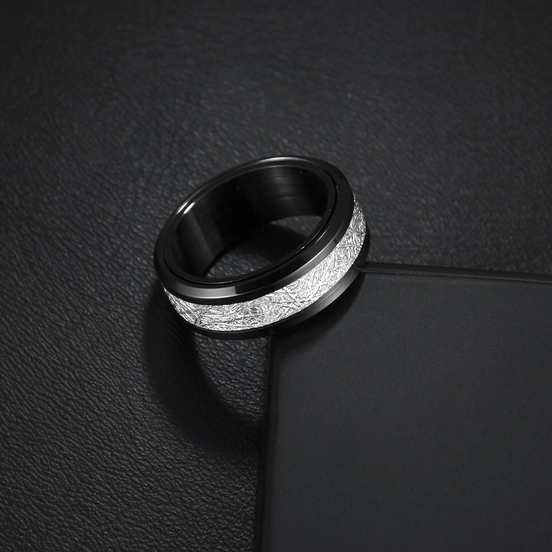 MeMolissa New Cool Stainless Steel Rotatable Ring High Quality Spinner Chain Rotable Rings for Women Man Punk Jewelry Party Gift