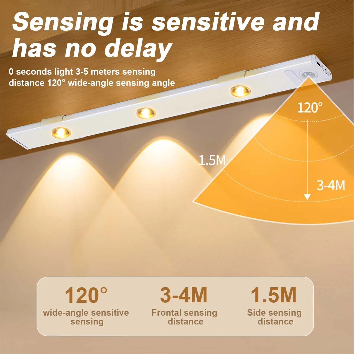 LED Smart Home Human Body Sensor Light - Rechargeable Cat Eye Sensor Light, Wine Cabinet Light, Hill Night Light