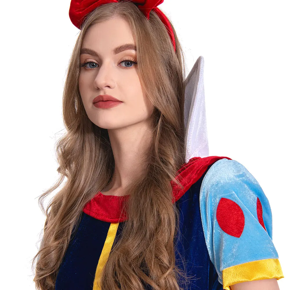 Costume de princesse blanche-neige pour femmes, déguisement fantaisie pour adultes, tenues de jeu de rôle, Costume de carnaval d'halloween