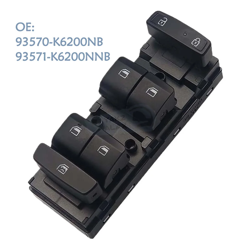 93570-K6200NB 93571-K6200NNB لشركة هيونداي I10 2020 2021 2022 2023 2024 2025 زر مفتاح التحكم في النافذة الأمامية اليسرى 18 دبابيس
