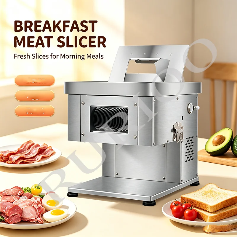 Compact Desktop Meat Slicer Commercial Household Multi-Functional 110V Meat Slicer Cutting Machine