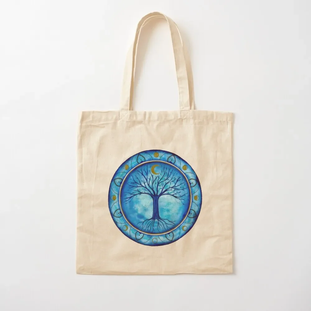 

Blue moon phases tree Tote Bag Customizable tote bag reusable grocery bags shopper bags Canvas bag for women