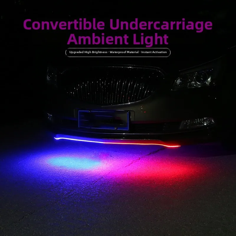 

Red Blue LED Tailgate Strip 120cm for Car Grille Anti Rear End Collision Light with Strobe and Steady Modes 12V 10W