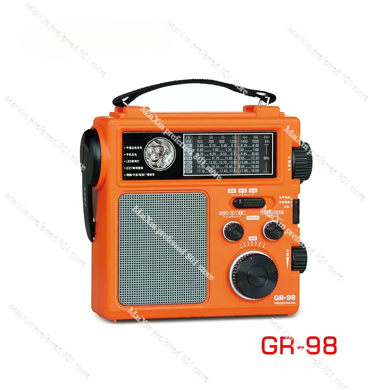 

GR-98 GR-99 Full Band Frequency Modulation Short Wave Pointer Type Hand Power Generation Emergency Radio Charging