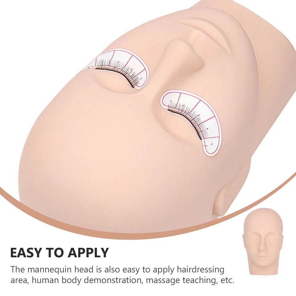 

Eyelash Extension Mannequin Silicone Makeup Practice Training Vivid Human-Like Eyes Cosmetology Lash Practice Head For Beginners