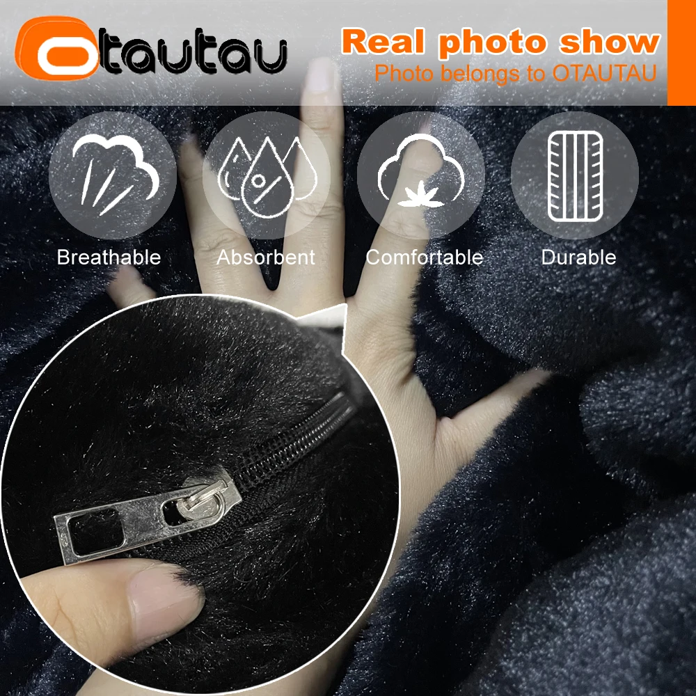 OTAUTAU Soft Fluffy Plush Bed Long Pillow Case Home Decor Car Chair Sofa Body Throw Pillowcase Cover Back Seat Backrest Cushion