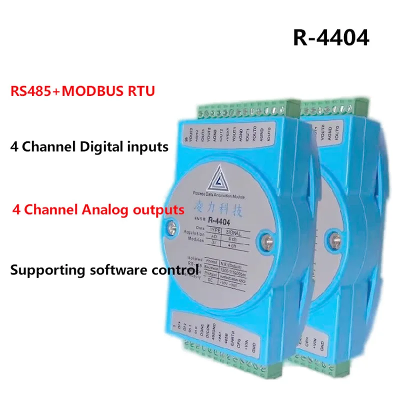 Modbus to Analog Output Module RS485 to 4-20mA/0-10V 12bit /16 bit DA Current Voltage Conversion