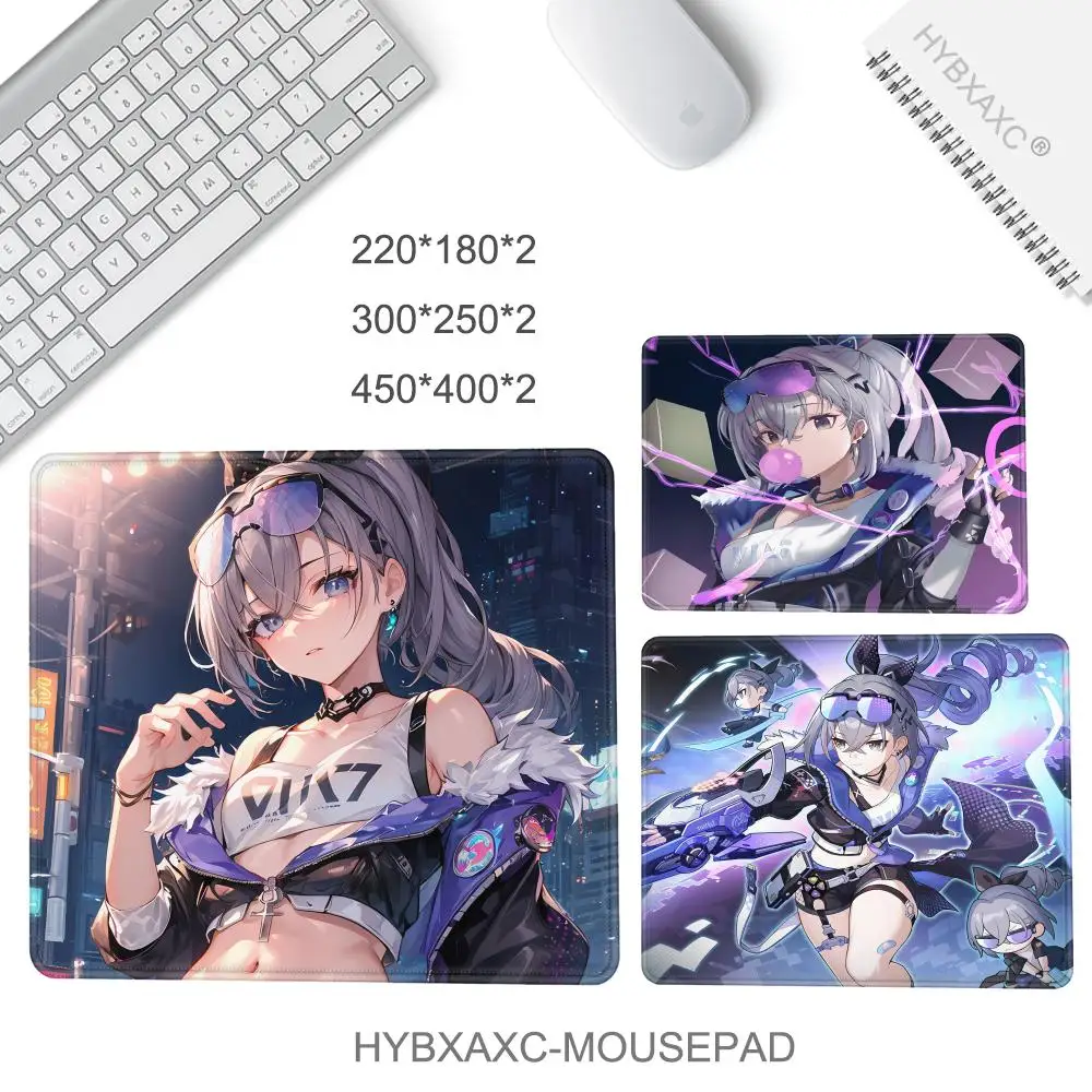 H-Honkai Star Rail Silver Wolf Gaming Mouse Pad XS Small Mousepad For PC Gamer Desktop Decoration Office Mouse Mat Deskmat Rug