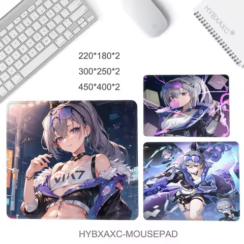 H-Honkai Star Rail Silver Wolf Gaming Mouse Pad XS Small Mousepad For PC Gamer Desktop Decoration Office Mouse Mat Deskmat Rug