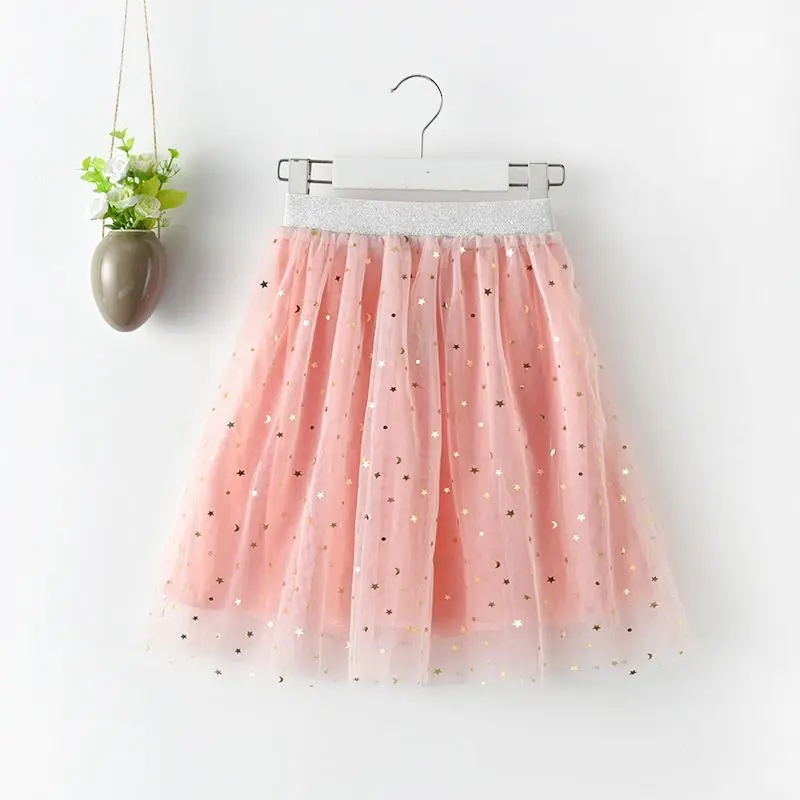 2026 New Summer Mesh Skirt for Girls Toddler Girls' Fairytale Lace Mid Length Tulle Skirt Breathable Party Wear