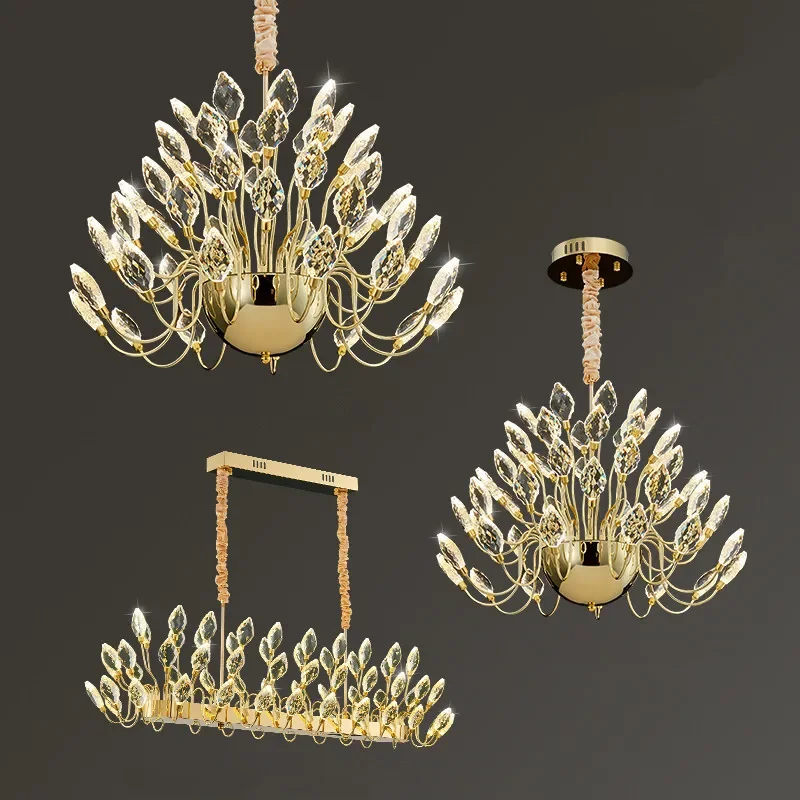 

DORIAN Modern Luxury Crystal Chandelier LED Fashion Creativity Living Room Restaurant Bedroom Villa Hotel Duplex Pendent Lamp