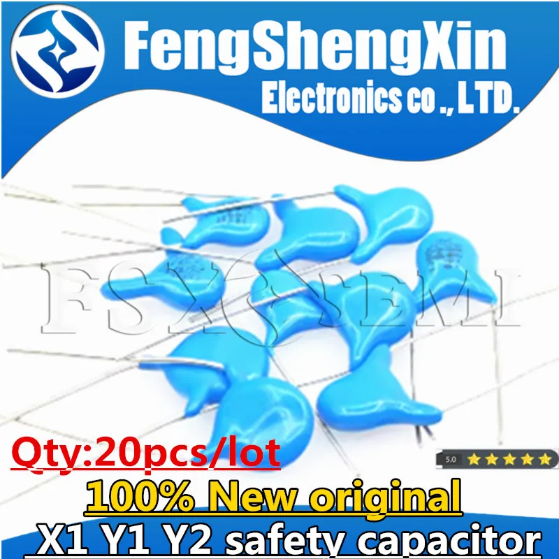 20pcs X1 Y1 Y2 safety capacitor 400VAC 250VAC 103M 471 102 222M 472M 331 332 101 221 152 0.47NF 1.5NF 4.7NF 2.2NF 10NF 1NF 3.3NF