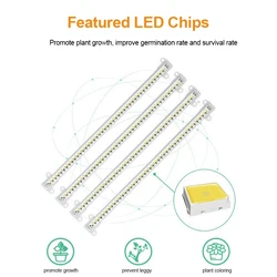 Tiras de luz Led para cultivo de plantas, luz de crecimiento de plantas de invernadero de espectro completo, enchufe USB de 1/2/3/4/5 cabezales para temporizador de flores de plantas de interior