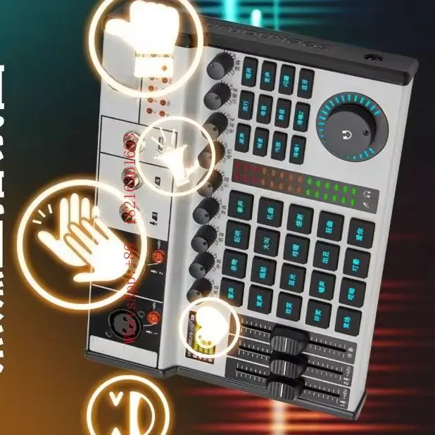 

Новая звуковая карта для караоке с двумя каналами для записи и пения, для использования на улице и дома, с функцией аудиосопровождения