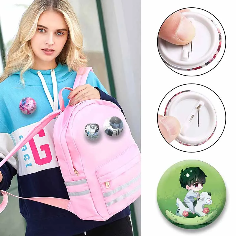 Anime Alien Stage Ivan Till Enamel Pin Custom Cartoon Character Round Brooch on Backpack Clothes Jewelry Badge Friends Kid Gifts